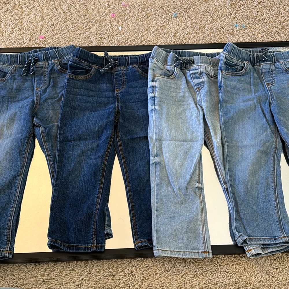 3T jumping beans pull on jeans (4pair)